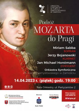 Plakat Podróż Mozarta do Pragi