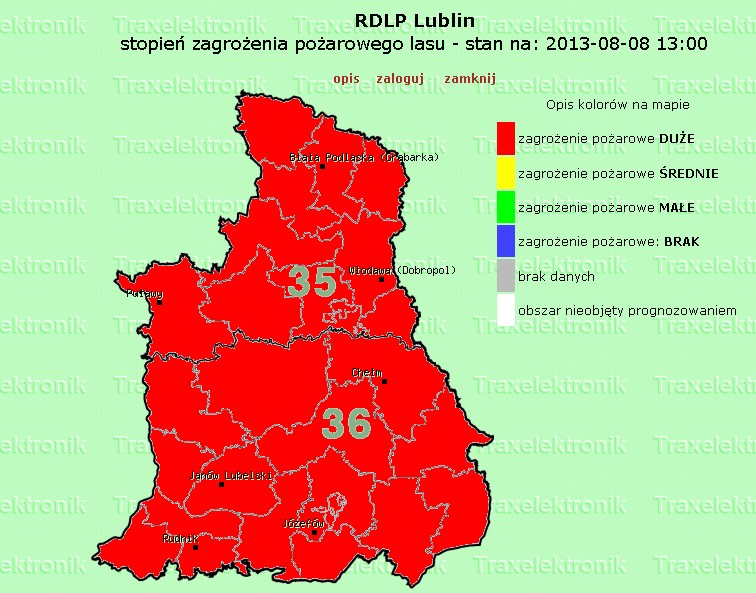 Regionalna Dyrekcja Lasów Państwowych w Lublinie: Duże zagrożenie pożarowe w lasach regionu