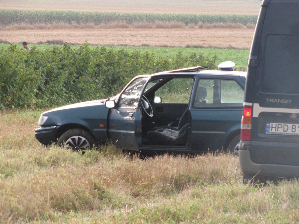 Żabia Wola: Auto wypadło z drogi. Jedna osoba trafiła do szpitala
