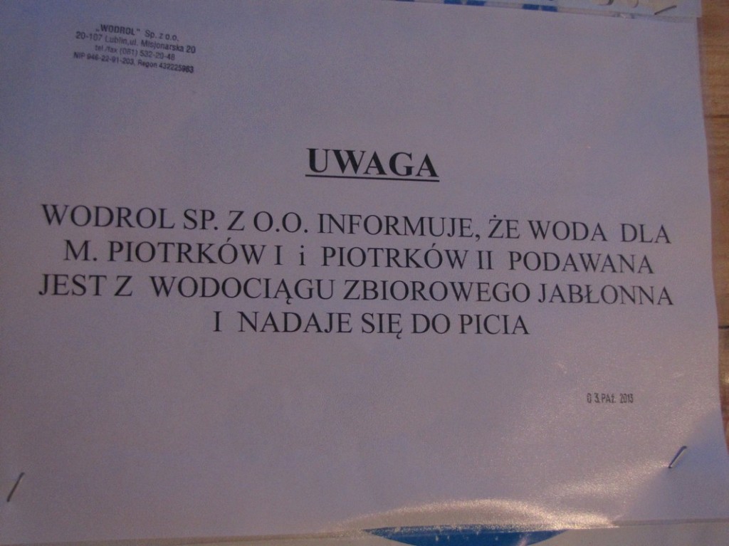 Piotrków: Dlaczego woda jest skażona? Szamba w studniach – mówią anonimowo mieszkańcy