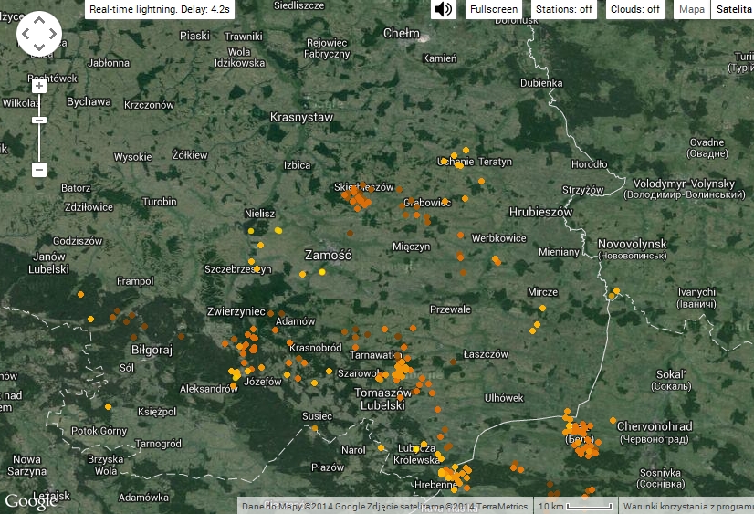 Nawałnice ponownie nad Zamojszczyzną. Oberwanie chmury i opady gradu