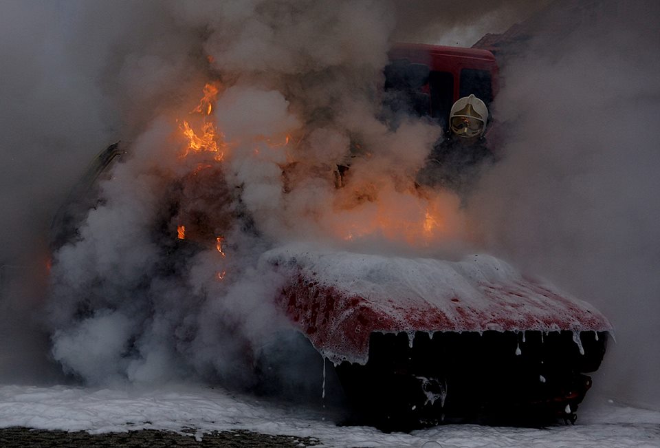 Poważny pożar oraz wypadek w Kazimierzu Dolnym. Służby doskonaliły umiejętności