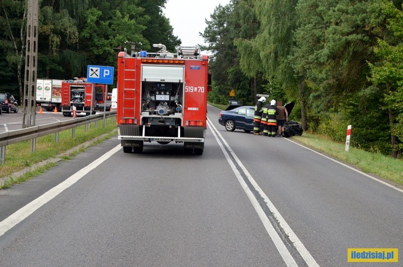 Tchórzew: Jedna osoba ranna po zderzeniu auta osobowego z dostawczym