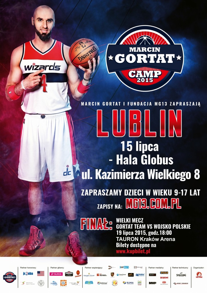 Marcin Gortat 15 lipca poprowadzi koszykarski trening w Lublinie