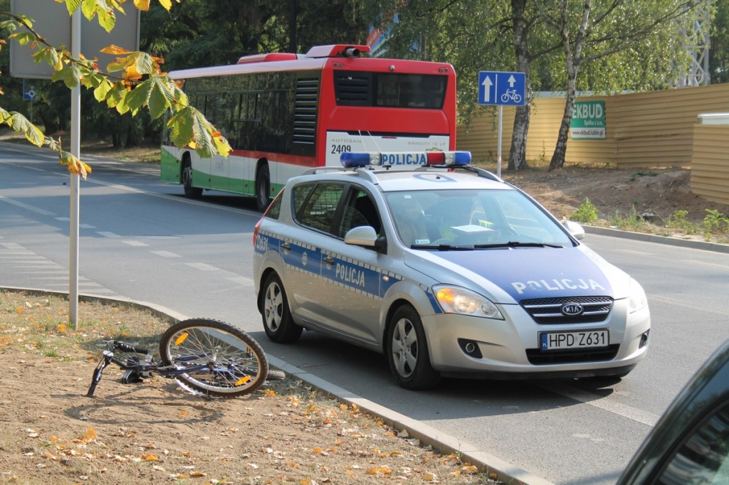 Ul. Koncertowa: Wymusił pierwszeństwo, doprowadził do zderzenia z rowerzystą