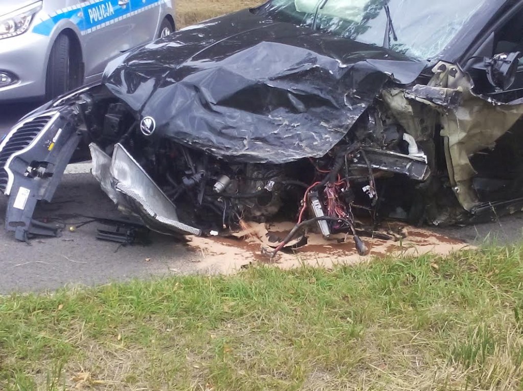Boniewo: Ciężko ranne osoby po zderzeniu czterech aut na krajowej 17