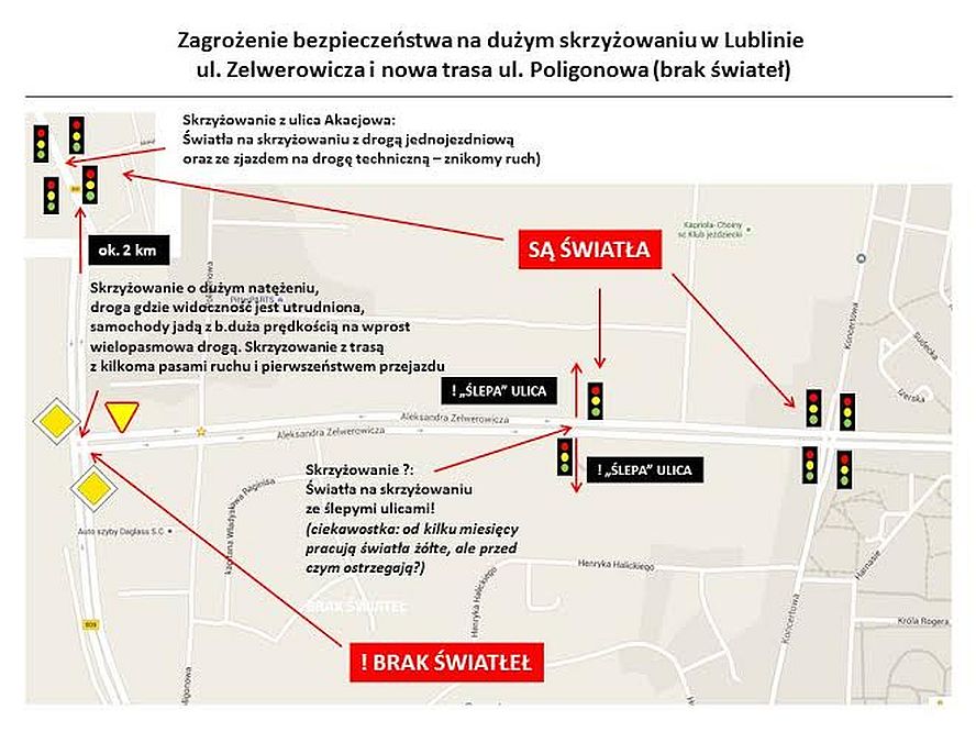 To będzie najbardziej niebezpieczne skrzyżowanie w Lublinie? -Parodia z umiejscowieniem sygnalizacji (LIST OD CZYTELNIKA)