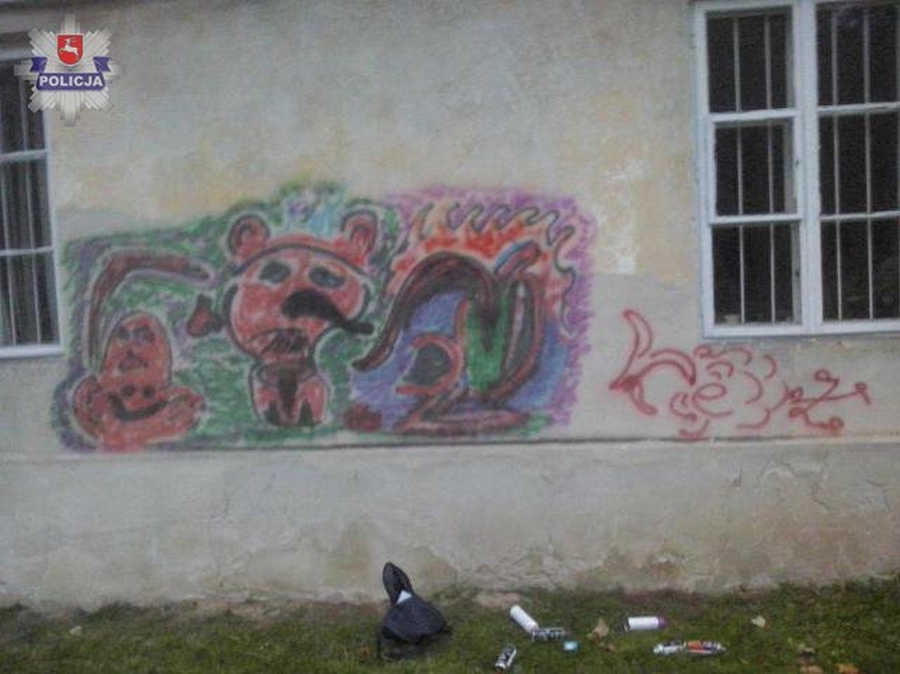 Puławy: Malował graffiti na zabytkowym budynku. Wpadł na gorącym uczynku