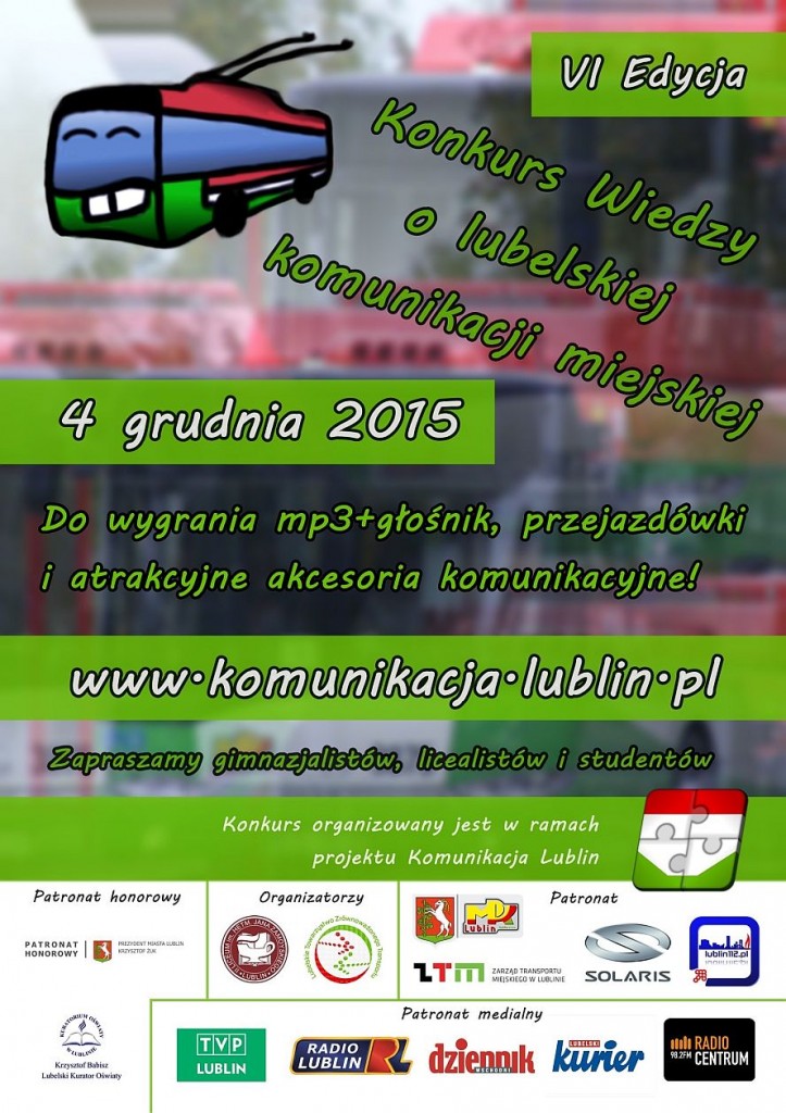 Ostatni dzień zapisów do Konkursu Wiedzy o lubelskiej komunikacji miejskiej