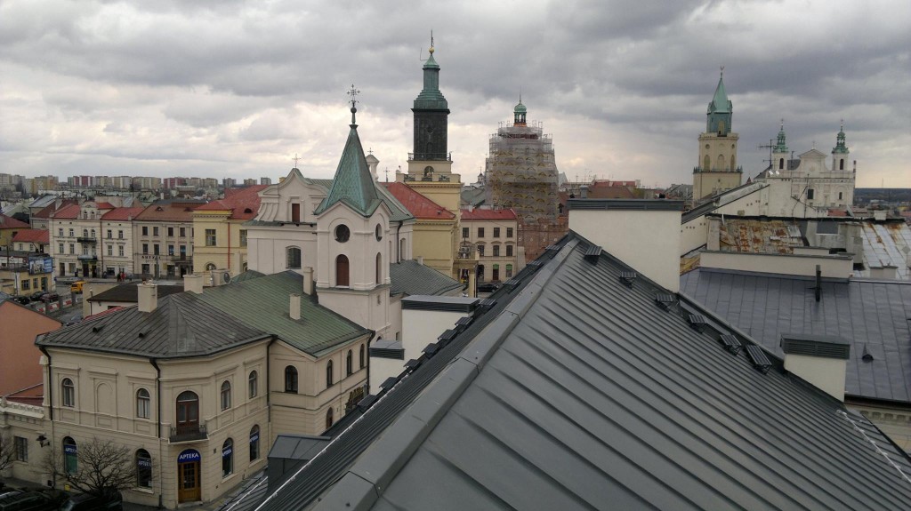Lublin z dachu kamienicy