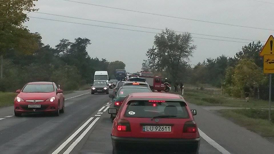 Zderzenie dwóch aut na trasie Lublin – Chełm. Są utrudnienia