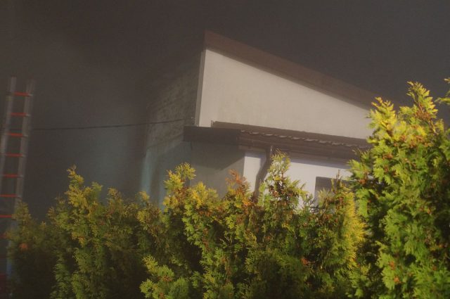 Pożar domu na przedmieściach Lublina. Kobiecie udało się uciec (zdjęcia)