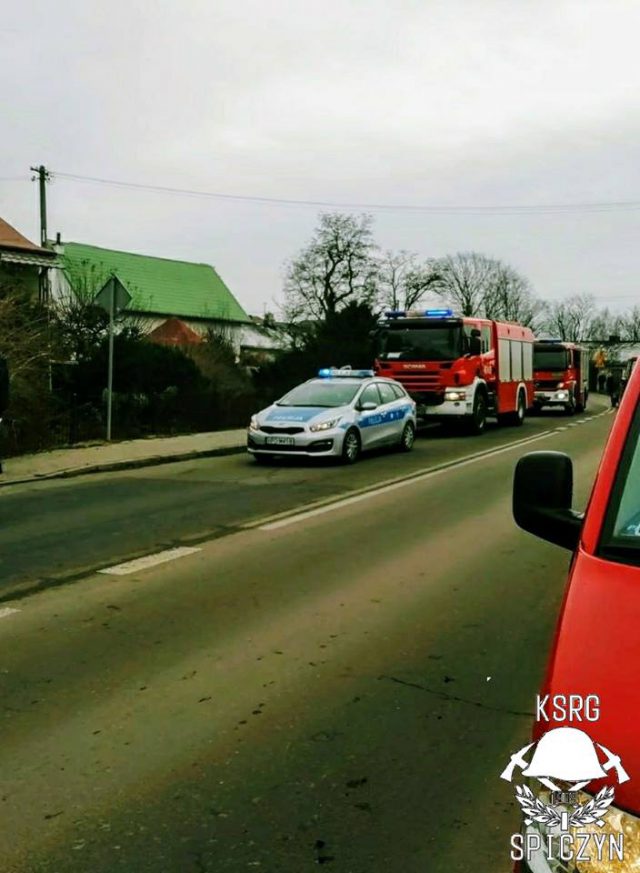 Jedna osoba poszkodowana w wybuchu gazu w Spiczynie (zdjęcia)