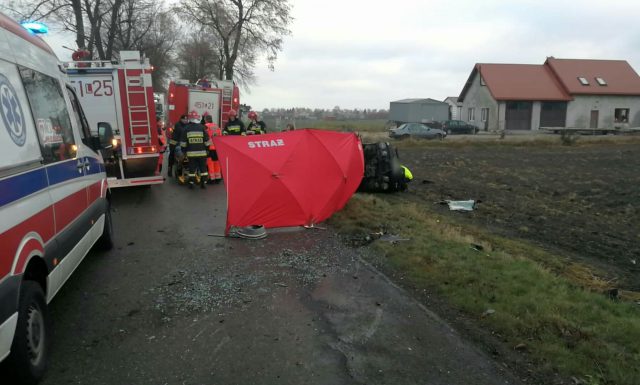 Jaguar uderzył w drzewo. Tragiczny wypadek na lokalnej drodze (zdjęcia)