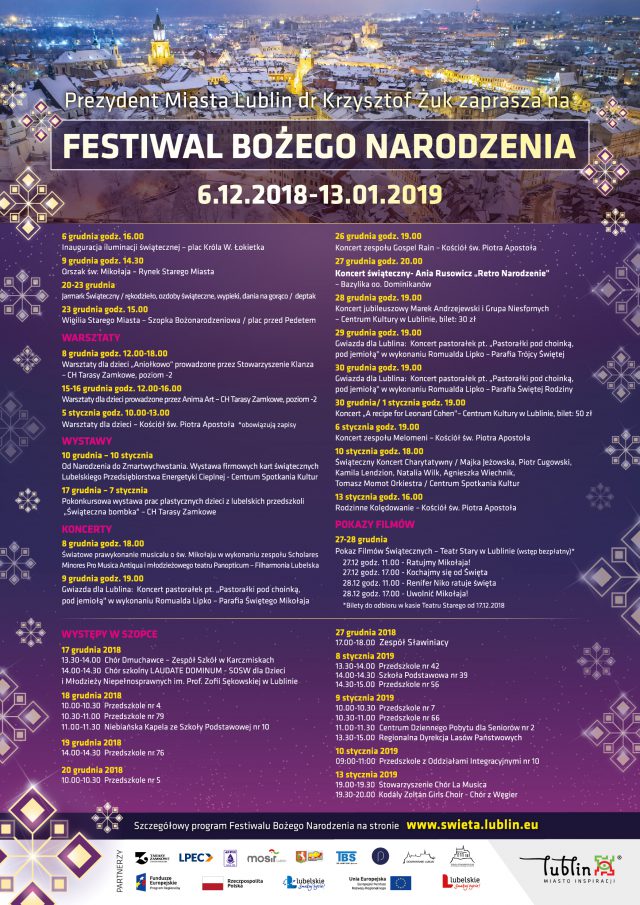 W czwartek rozpoczyna się w Lublinie Festiwal Bożego Narodzenia [PROGRAM]