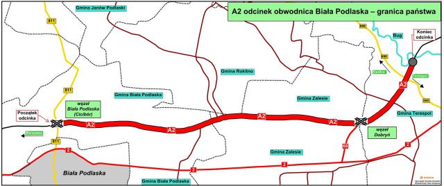 Pomiędzy Białą Podlaską a Terespolem pojawią się 32 kilometry autostrady A2