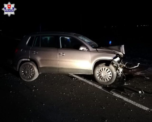 Zderzenie pięciu pojazdów w Paprotni. Dwie osoby trafiły do szpitala (zdjęcia)