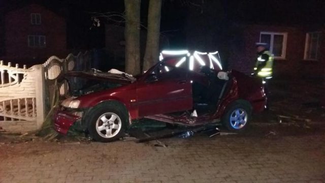 Honda uderzyła w drzewo, dwie osoby zginęły na miejscu (zdjęcia)