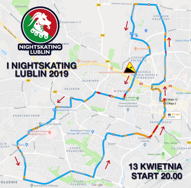 13 kwietnia odbędzie się NightSkating Lublin I 2019 LED Party