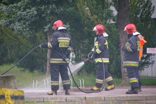 Strażacy gasili pożar opla na ul. Energetyków (zdjęcia)