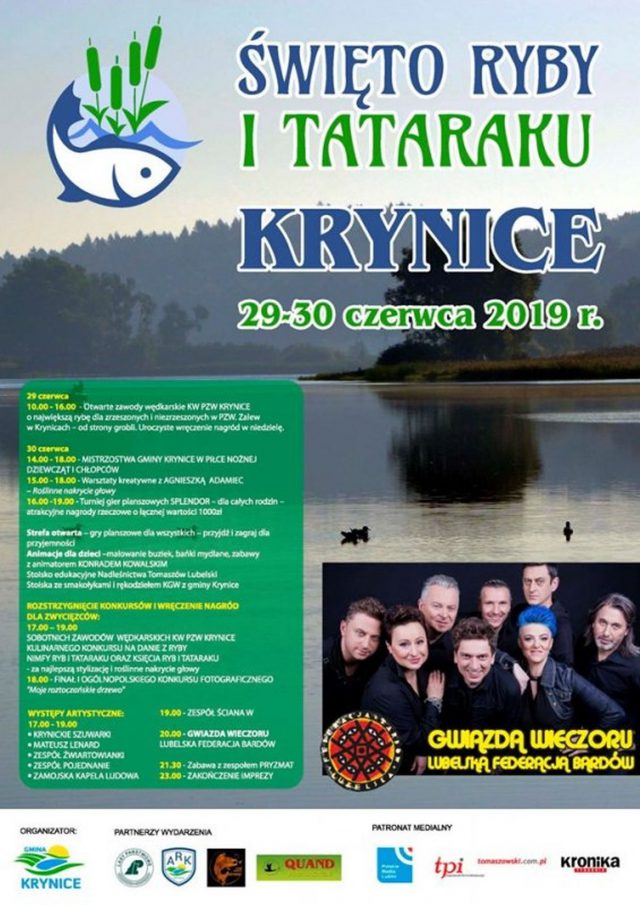 Święto Ryby i Tataraku w gminie Krynice. Zagra Lubelska Federacja Bardów
