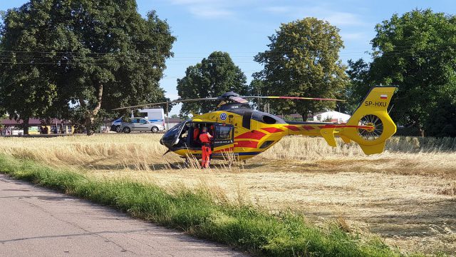 Prowadząc rower chciał przejść na drugą stronę jezdni. Został potrącony przez forda (zdjęcia)