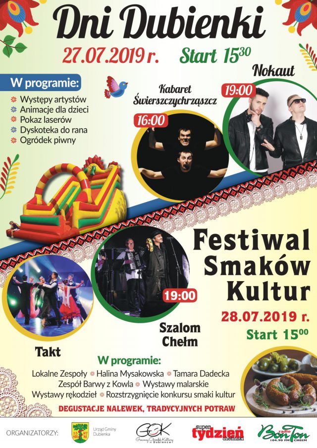 Dni Dubienki 2019: Będzie Festiwal Samków Kultur i koncerty zespołów