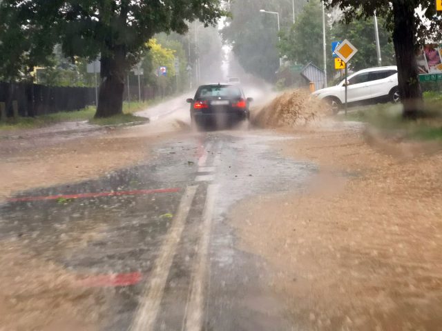 Oberwanie chmury i powalone drzewa. W regionie burza na razie nie wyrządziła większych szkód (zdjęcia)