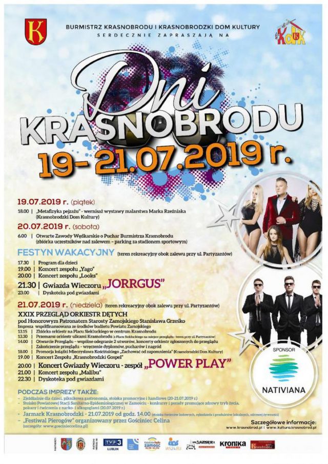 Jorrgus i Power Play wystąpią na Dniach Krasnobrodu. Bedzie też Jarmark Krasnobrodzki i Festiwal Pierogów