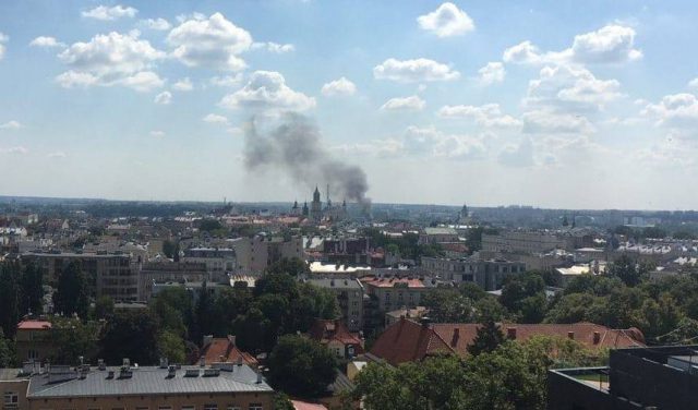 Strażacy gasili pożar altanki przy al. Unii Lubelskiej (zdjęcia)