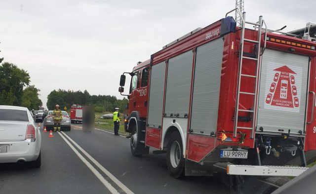 Zderzenie aut na trasie Lublin – Łęczna. Są utrudnienia w ruchu (foto)