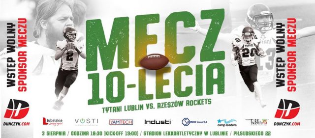 Mecz futbolu amerykańskiego Tytani Lublin vs. Rockets Rzeszów