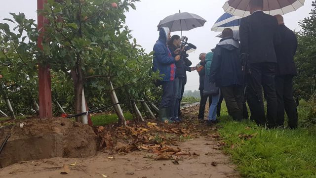Wojewoda lubelski odwiedził sady zniszczone przez nawałnicę. „Nikt nie zostanie bez pomocy” (zdjęcia)