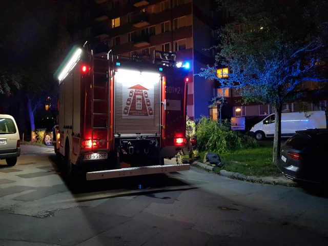 Interwencja straży pożarnej w wieżowcu przy ul. Przedwiośnie (wideo, zdjęcia)