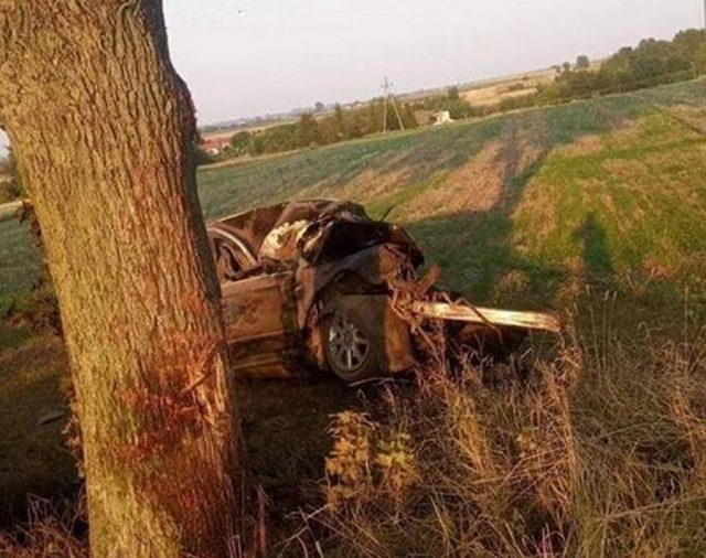 Audi uderzyło w drzewo, dwóch nastolatków zginęło na miejscu (zdjęcia)