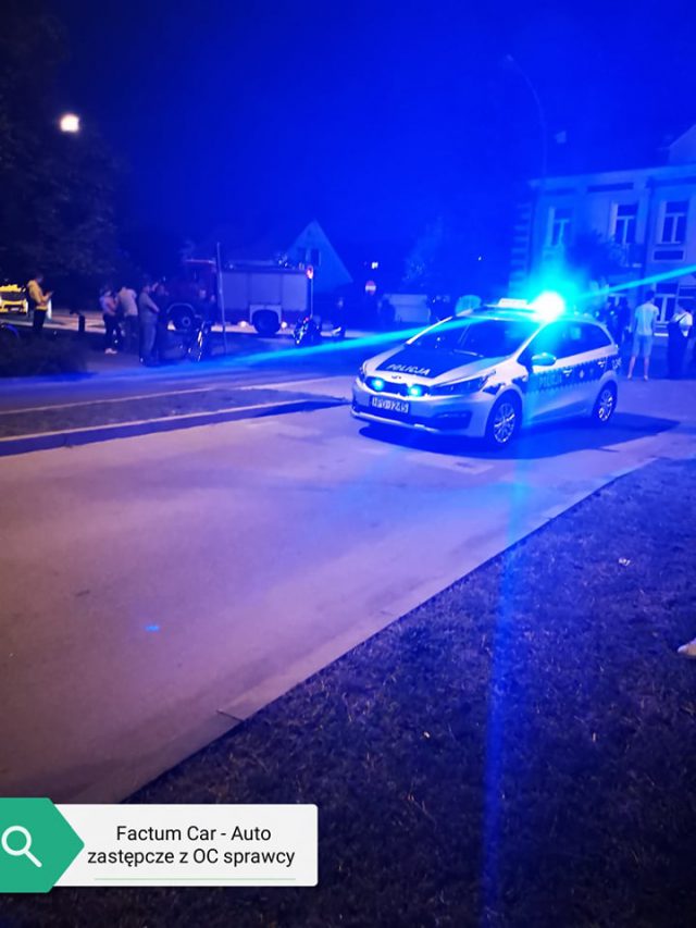 Wypadek w centrum Janowa Lubelskiego. Motocyklista trafił do szpitala (zdjęcia)