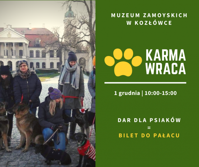 Muzeum w Kozłówce pomaga bezdomnym psiakom