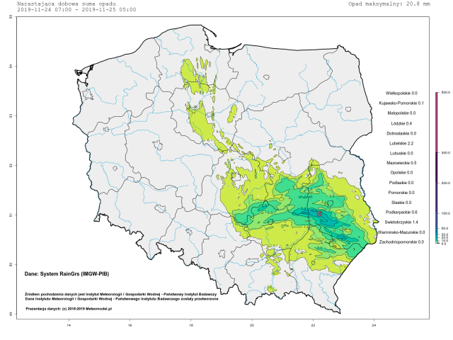 Opady marznącego deszczu występują na obszarze województwa lubelskiego