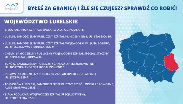 Wojewoda lubelski wprowadza stan podwyższonej gotowości w szpitalach z oddziałami zakaźnymi