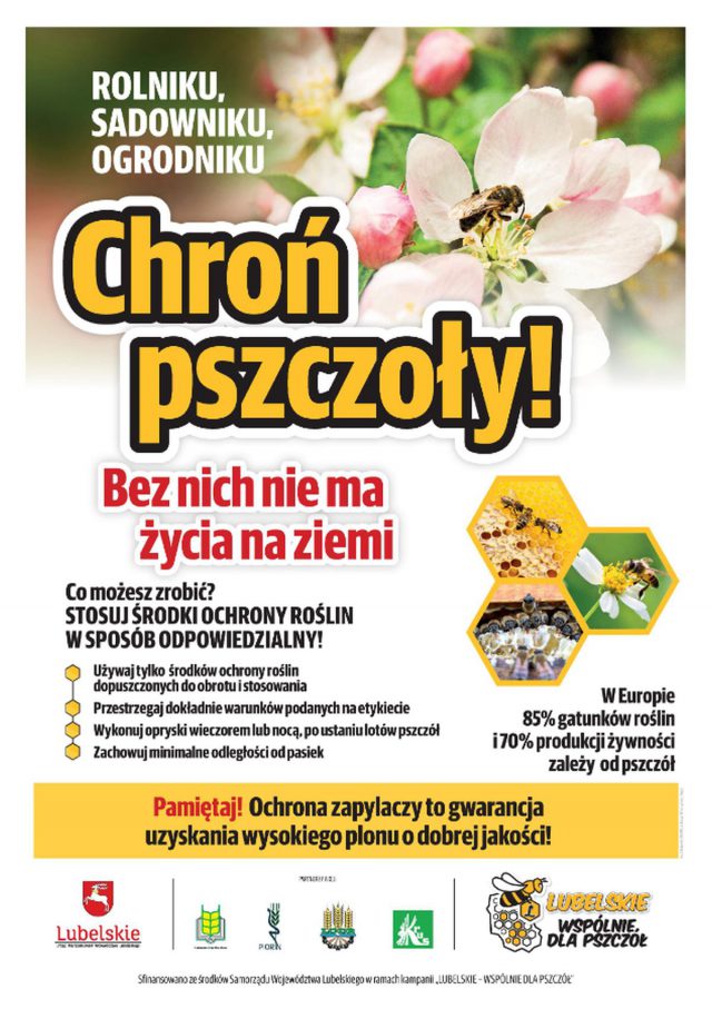 Trwa kolejny etap kampanii „Lubelskie – wspólnie dla pszczół”. Tym razem jest to apel skierowany do rolników