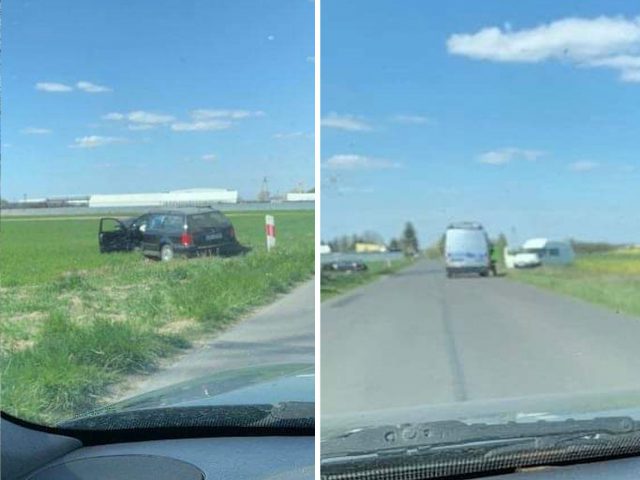 Kompletnie pijany kierowca wjechał w forda, do którego wsiadała pasażerka. Dwie osoby trafiły do szpitala (zdjęcia)