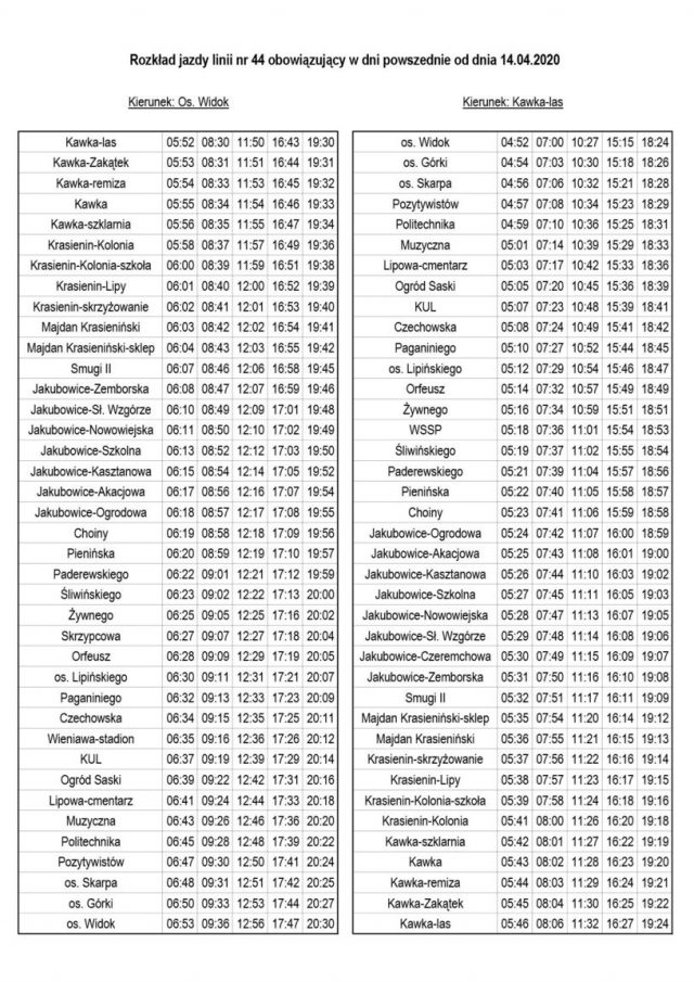 Autobusy do podlubelskich gmin będą kursować rzadziej. Kolejne zmiany w rozkładach