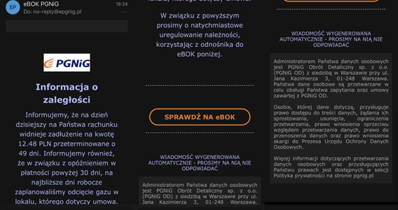 PGNiG i Poczta Polska ostrzegają przed fałszywymi SMS-ami (zdjęcia)