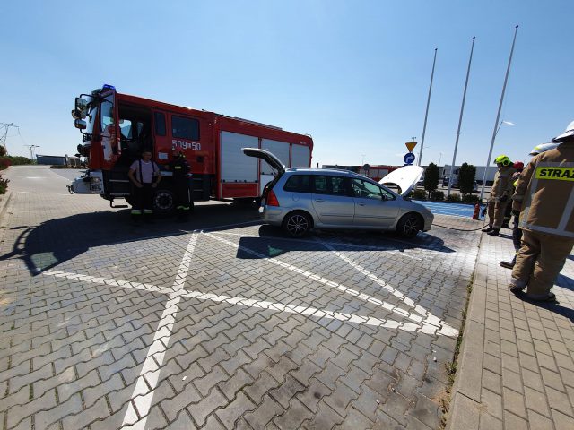 Peugeot zapalił się podczas jazdy. Interweniowali strażacy (zdjęcia)
