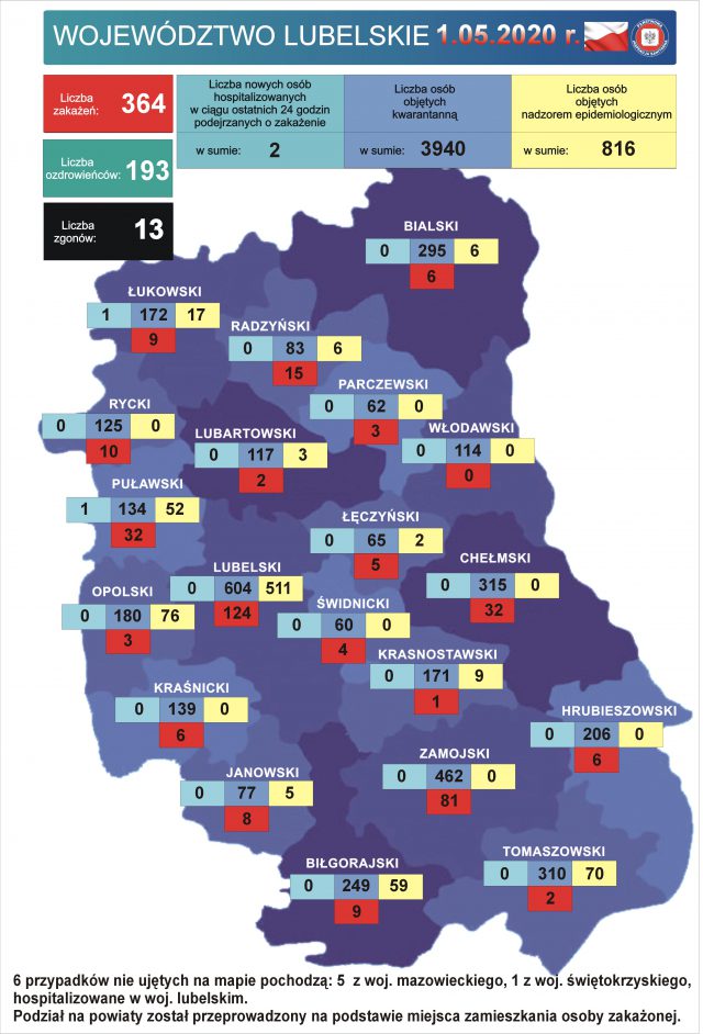 Sytuacja epidemiologiczna w woj. lubelskim. Więcej ozdrowieńców niż osób chorych z powodu koronawirusa