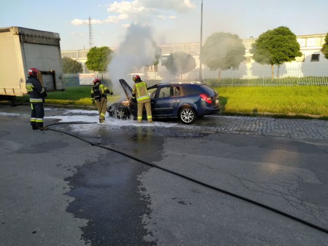 Renault zapalił się w trakcie jazdy. Gaśnica nie pomogła (zdjęcia)