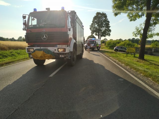 Wypadek na trasie Lublin – Łęczna. Droga jest zablokowana (zdjęcia)