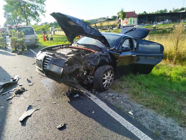 Wypadek na trasie Lublin – Łęczna. Droga jest zablokowana (zdjęcia)