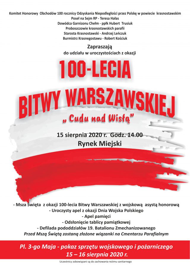 Obchody stulecia Bitwy Warszawskiej w Krasnymstawie