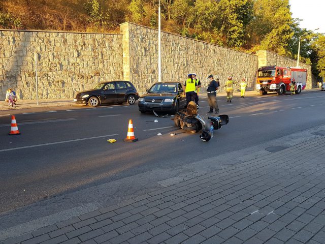 Skręcał w lewo, zajechał drogę skuterzyście. Kolejny wypadek na ulicach Lublina (zdjęcia)